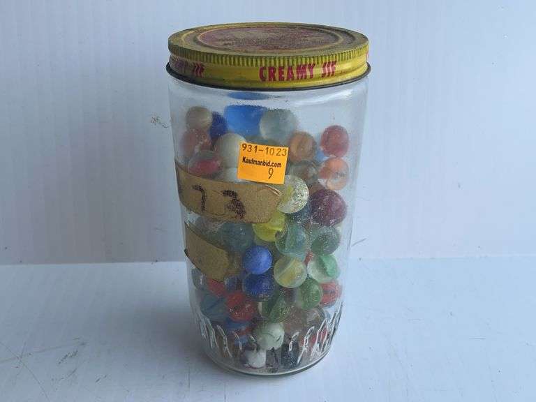 Jar w/ Vintage Marbles