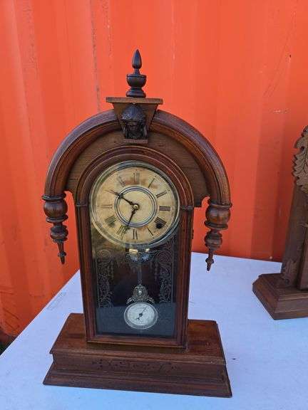 1874 F. KROEBER PARISIAN 8 DAY MANTLE CLOCK RUNS, NO KEY