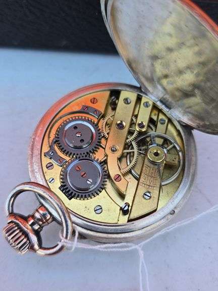 ART NOUVEAU SWISS POCKET WATCH SILVER CASE WORKS