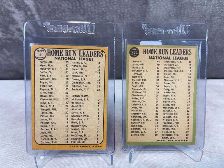 (60+) 1950's & 1960's NL Leaders, Colavito, Howard, Mathews & Others