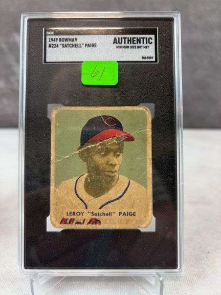 1949 Bowman Satchell Paige (Rookie)SGC authentic