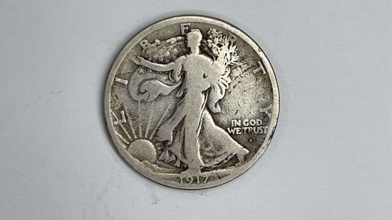 1917-S Walking Liberty Half Dollar ( On Obverse )