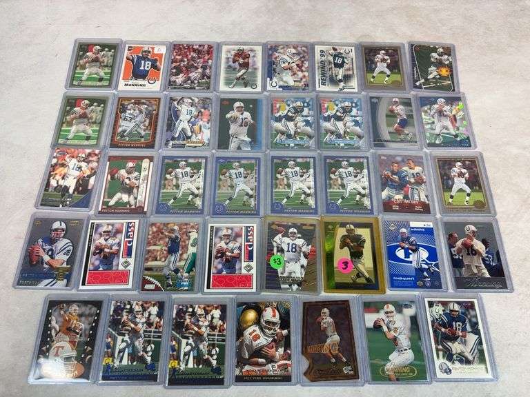 39 Card Peyton Manning Lot- Rookies Included