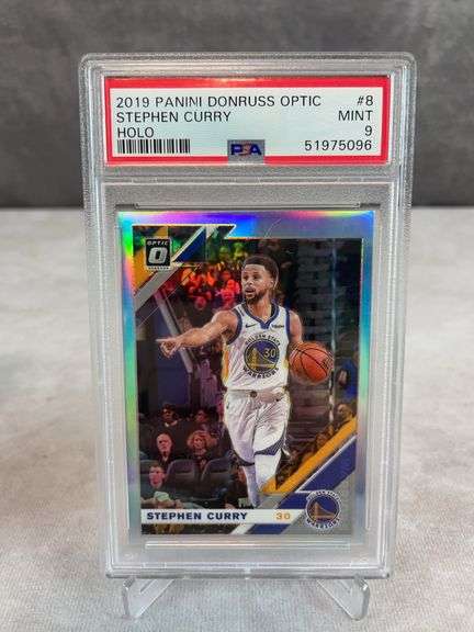 2019 Panini Optic #8 Stephen Curry Holo Prizm PSA 9