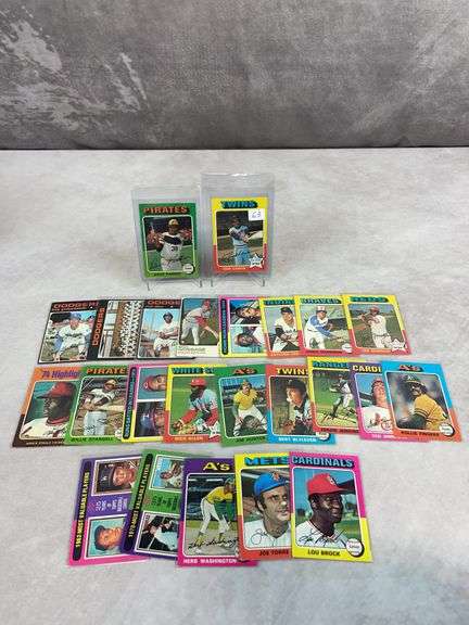 (24) 1970's Topps Baseball Cards - Carew, Parker, Hunter & Others