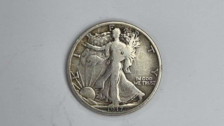 1917-S Walking Liberty Half Dollar ( On Reverse)