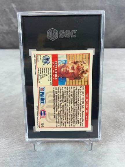 1989 Pro Set Troy Aikman #490 - SGC 8.5