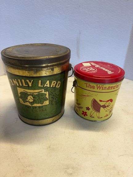 C E Eichel Lard Tin & Peanut Butter Tin