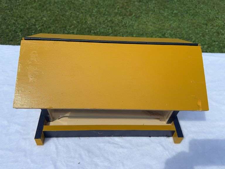 Homemade WVU Wooden Bird Feeder