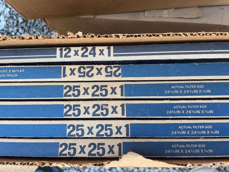 (4) boxes of air filters - various sizes