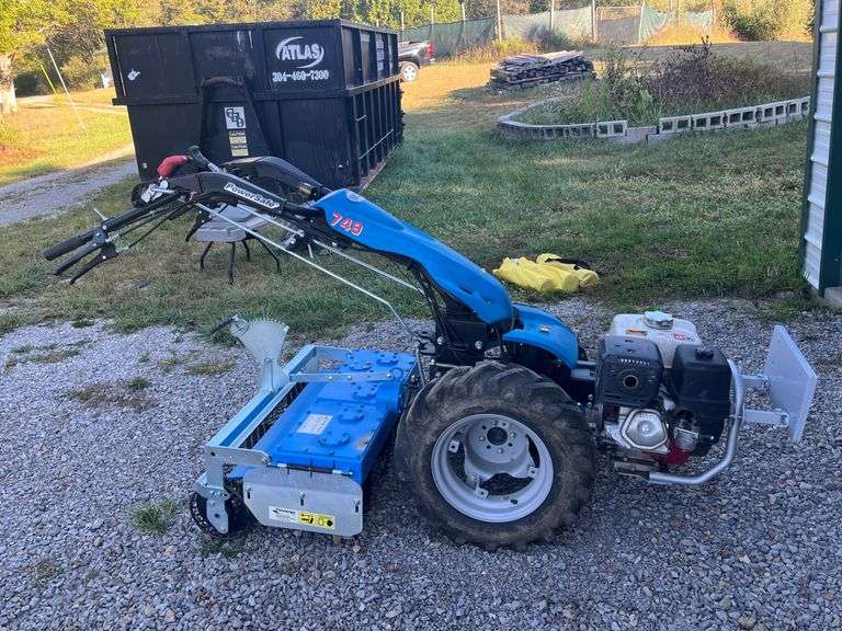 2018 BCS 749 Hand Tractor w/ Rotary Plow and Harrow