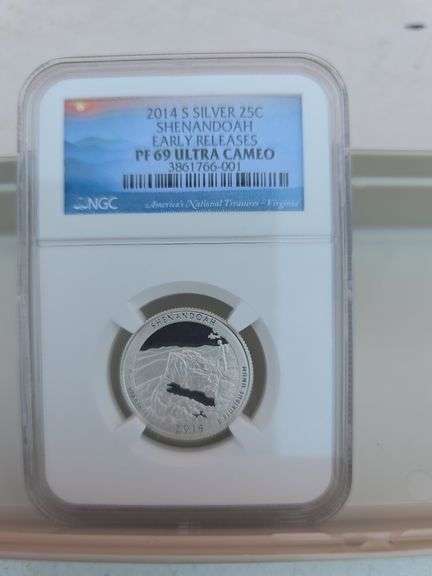 2014S SHENANDOAH SILVER QUARTER NGC PF69 ULTRA CAMEO
