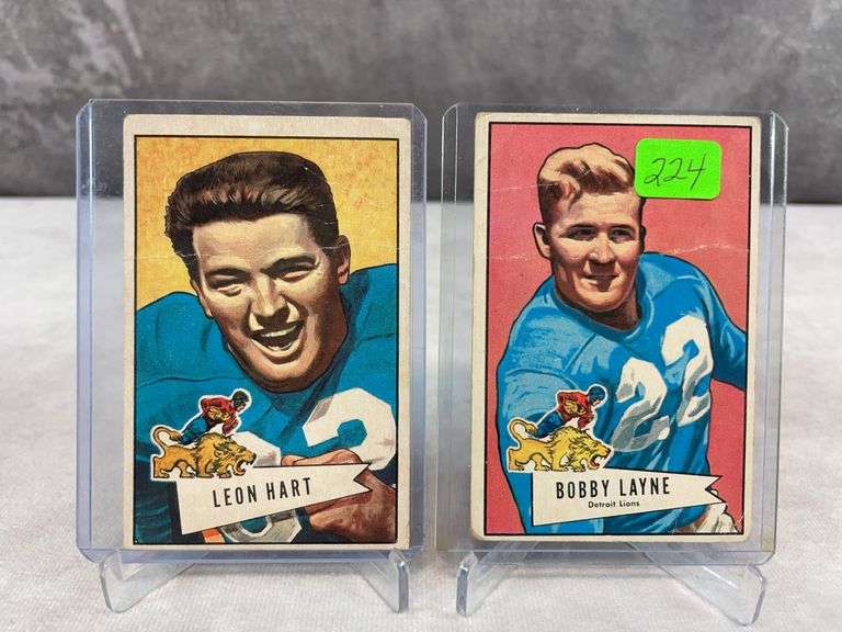 1952 Bowman large Bobby Layne & Leo Hart