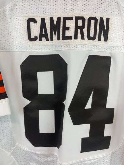 Cleveland Browns Nike white jersey with brown letters, size 52