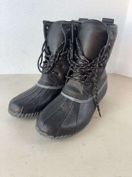 Lands End Rubber Winter Boots Size 8.5