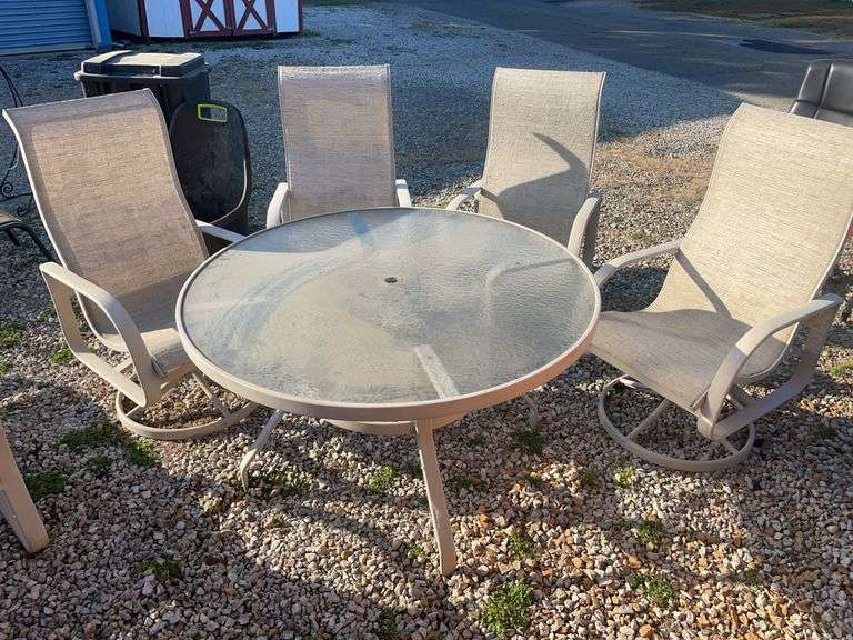 Patio table with 4 matching chairs