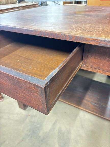 Vintage Solid Wood Desk 34” D 48” W 29” H