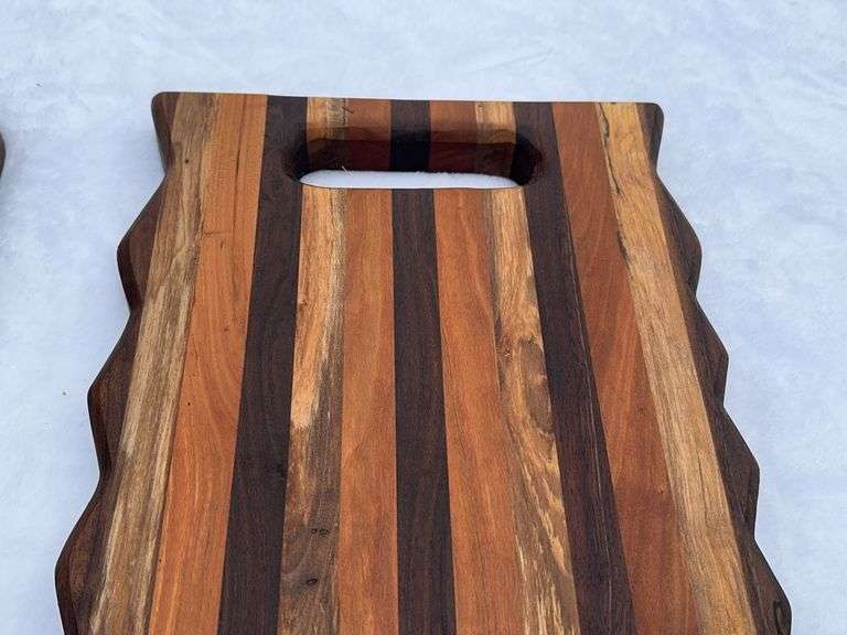 (2) Homemade Wooden Charcuterie Boards