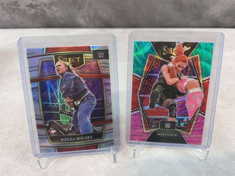 7 Card WWE Womens Wrestlers Lot - All Prizms - Ronda Rousey, Becky Lynch, Chyna +