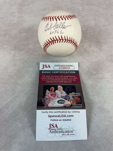 Bob Feller signed MLB baseball, JSA