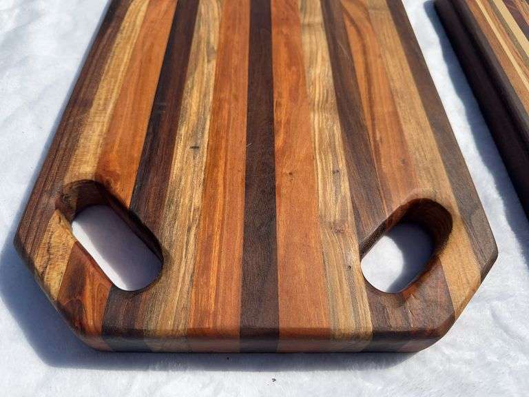 (2) Homemade Wooden Charcuterie Boards