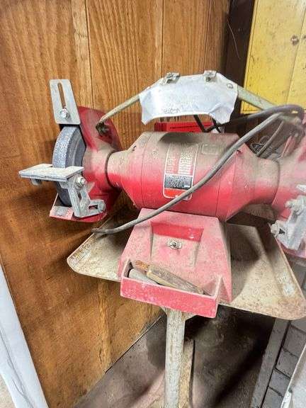 Milwaukee Electric Grinder on Stand