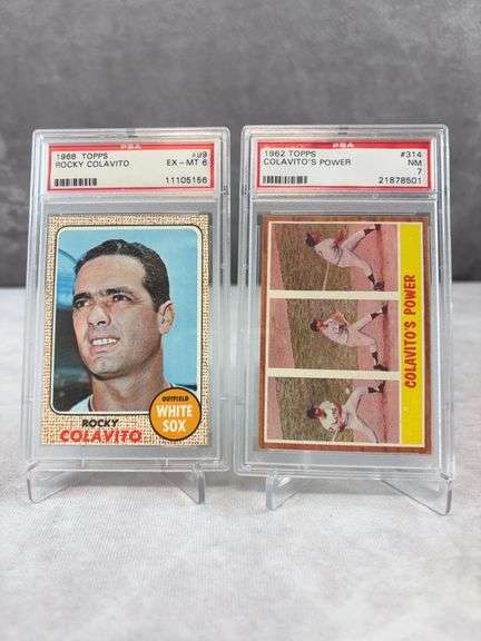 Graded Pair of Rocky Colavito Cards