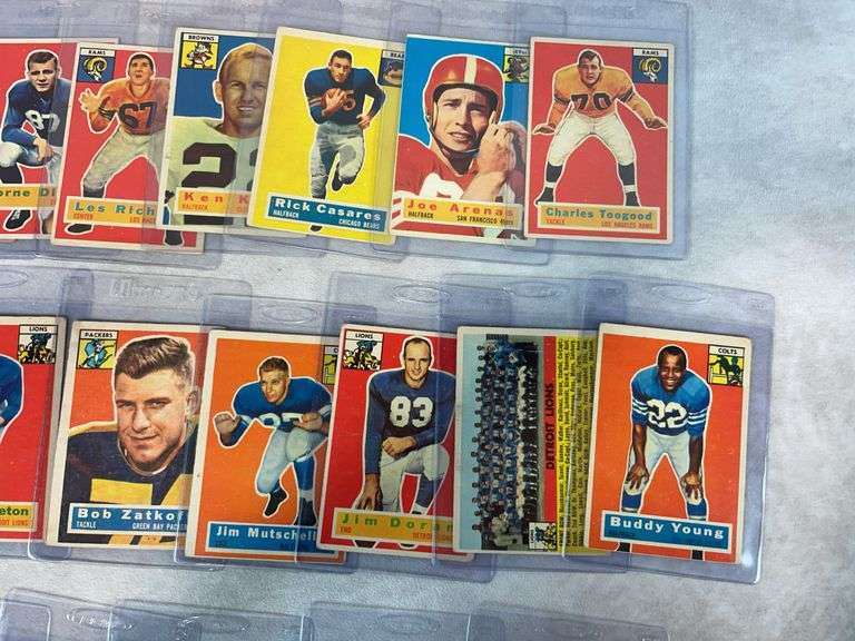 1956 Topps football 28 cards, no duplicates w/ Gifford & Alex Webster (Rookie)