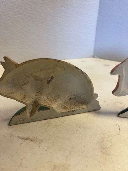 Cast Iron & Copper Pig Ornaments