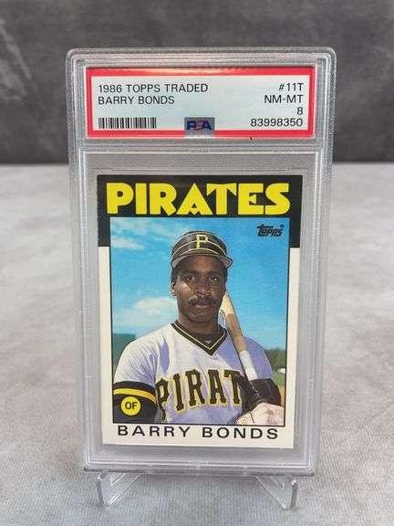 1986 Topps Traded Barry Bonds #11T - PSA 8