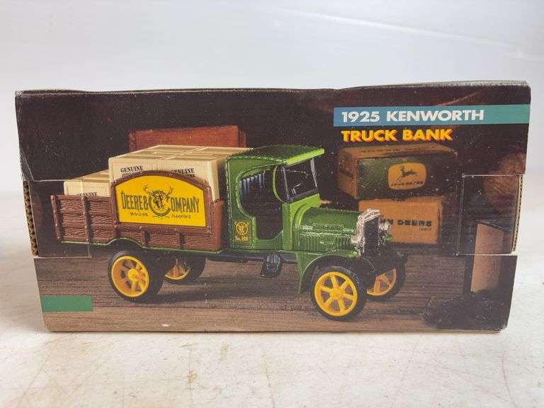 (2) model truck banks - Deere & Company - 1/30 scale & Mack Bulldog - 1/38 scale