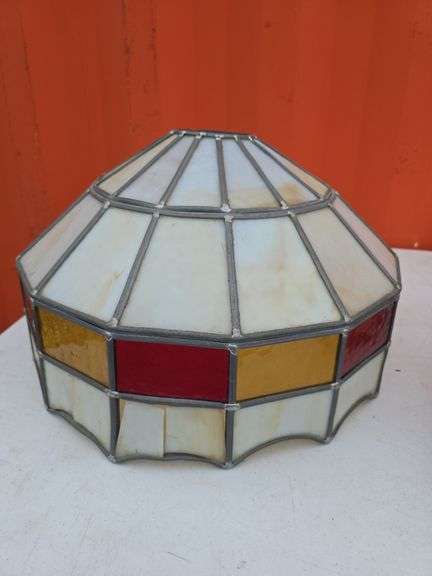 LEADED GLASS LAMP SHADE