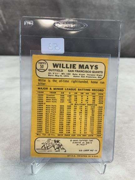 1968 Topps Willie Mays #50