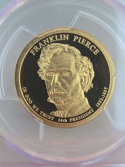 2010S FRANKLIN PIERCE PRESIDENTIAL DOLLAR PCGS PR69 DCAM