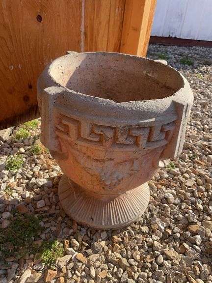 (6) planters and plant stand