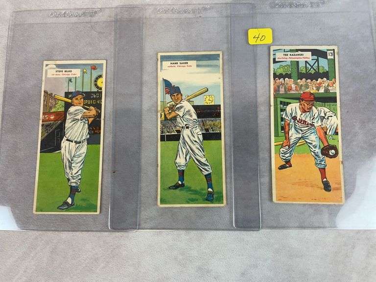 Baseball Tall Boys vintage: Sauer, Kazanski, Steve Bilko