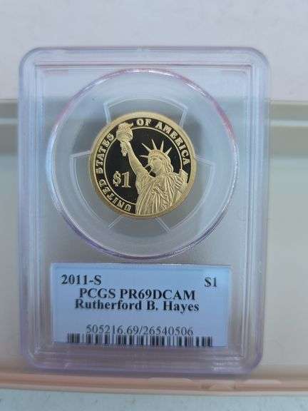 2011S RUTHERFORD B. HAYES PRESIDENTIAL DOLLAR PCGS PR69 DCAM