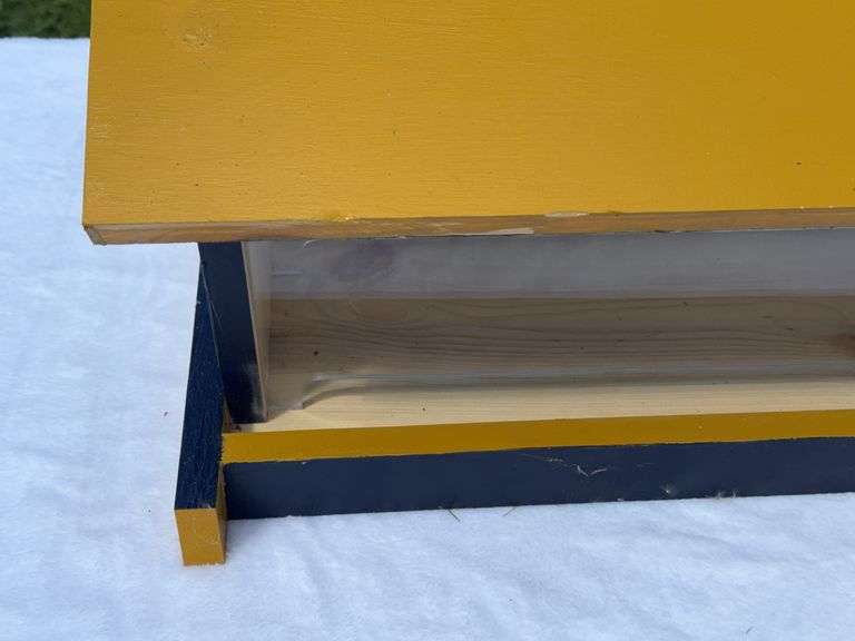 Homemade WVU Wooden Bird Feeder