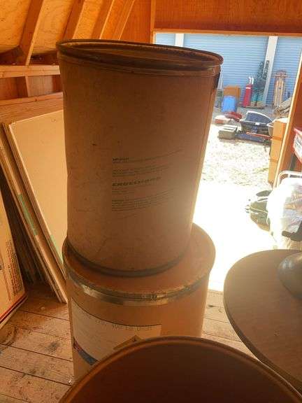 (10) drums of various sizes - some 400 lb.