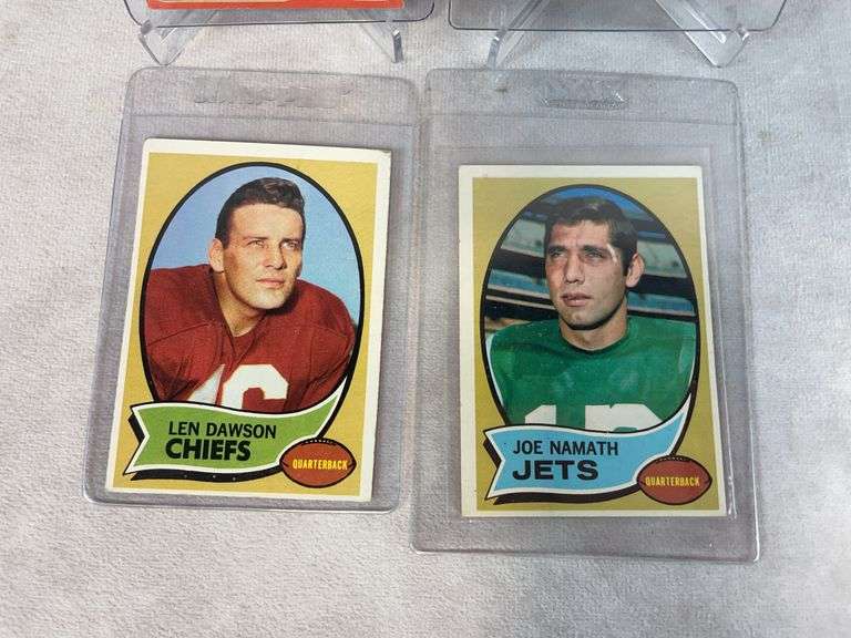 1970 Topps Star lot: Gayle Sayers, Unitas, Namath, Dawson