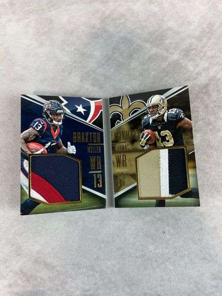 2016 Playbook Face 2 Face #5 3-Color Patch Dual RC Booklet Braxton Miller Michael Thomas #/25 (Pic o