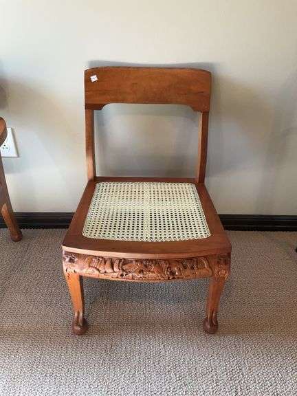 Spanish Wooden Cane Seat Chair