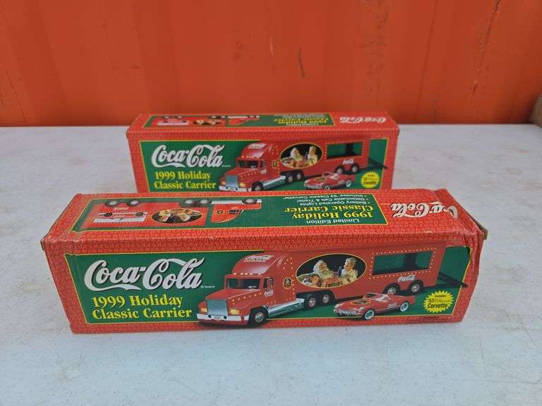 1999 COCA-COLA HOLIDAY CLASSIC CARRIER TRUCK WITH BOX BID X 2