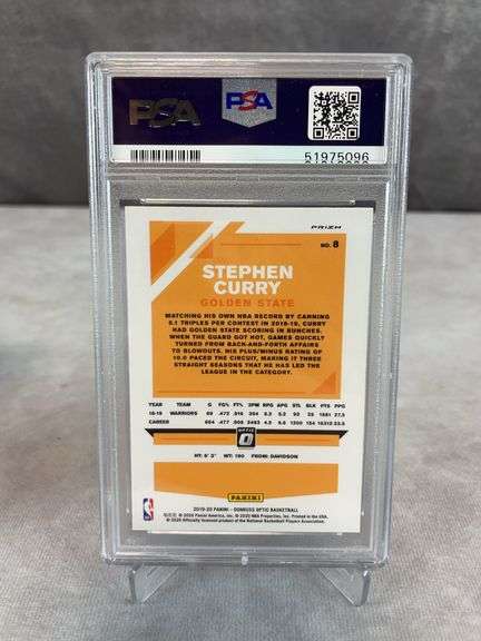 2019 Panini Optic #8 Stephen Curry Holo Prizm PSA 9