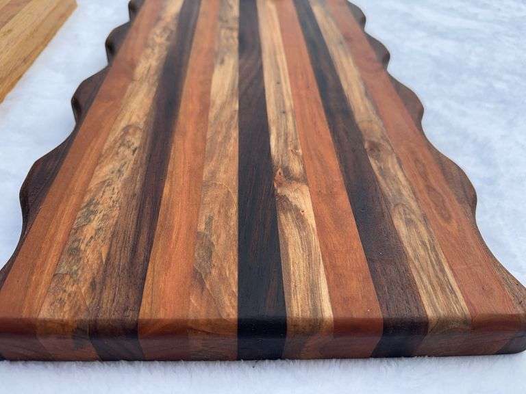 (2) Homemade Wooden Charcuterie Boards