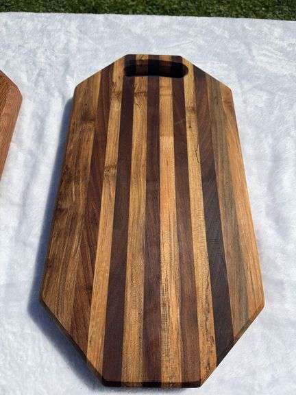 (2) Homemade Wooden Charcuterie Boards