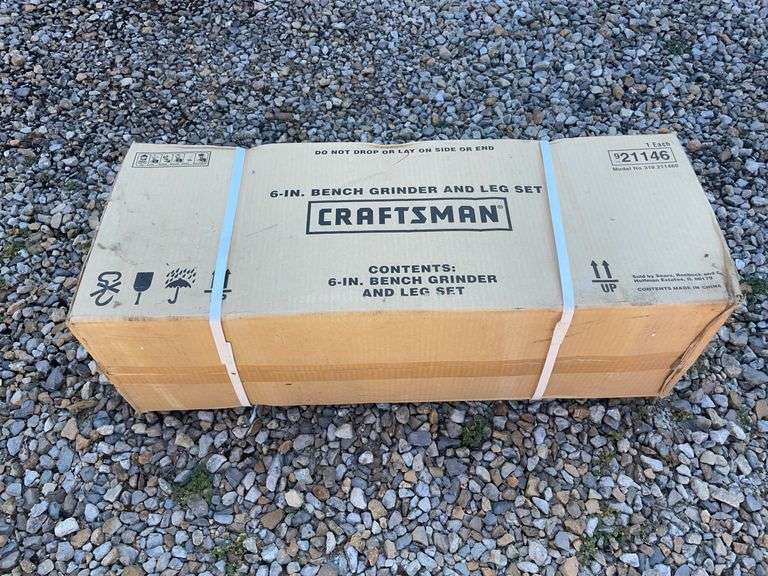 Craftsmen 6 - in. Bench grinder and leg set - box