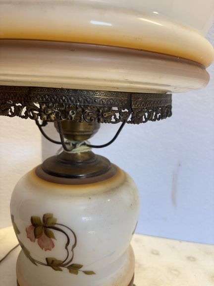 Vintage Hurricane Lamp , 29” H