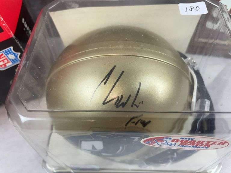 Charlie Frye Signed Zips Mini Helmet & Mickey Matthews Signed Wilson Football