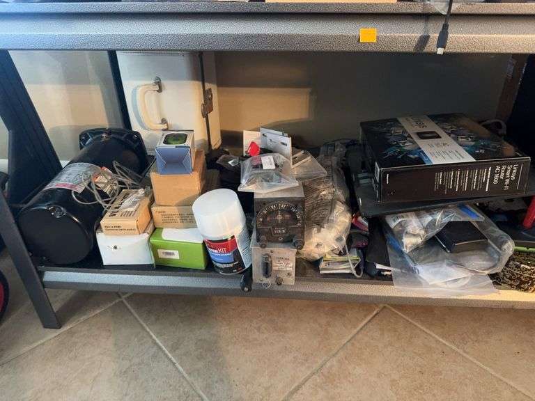 Computer, Router, Misc on Shelf